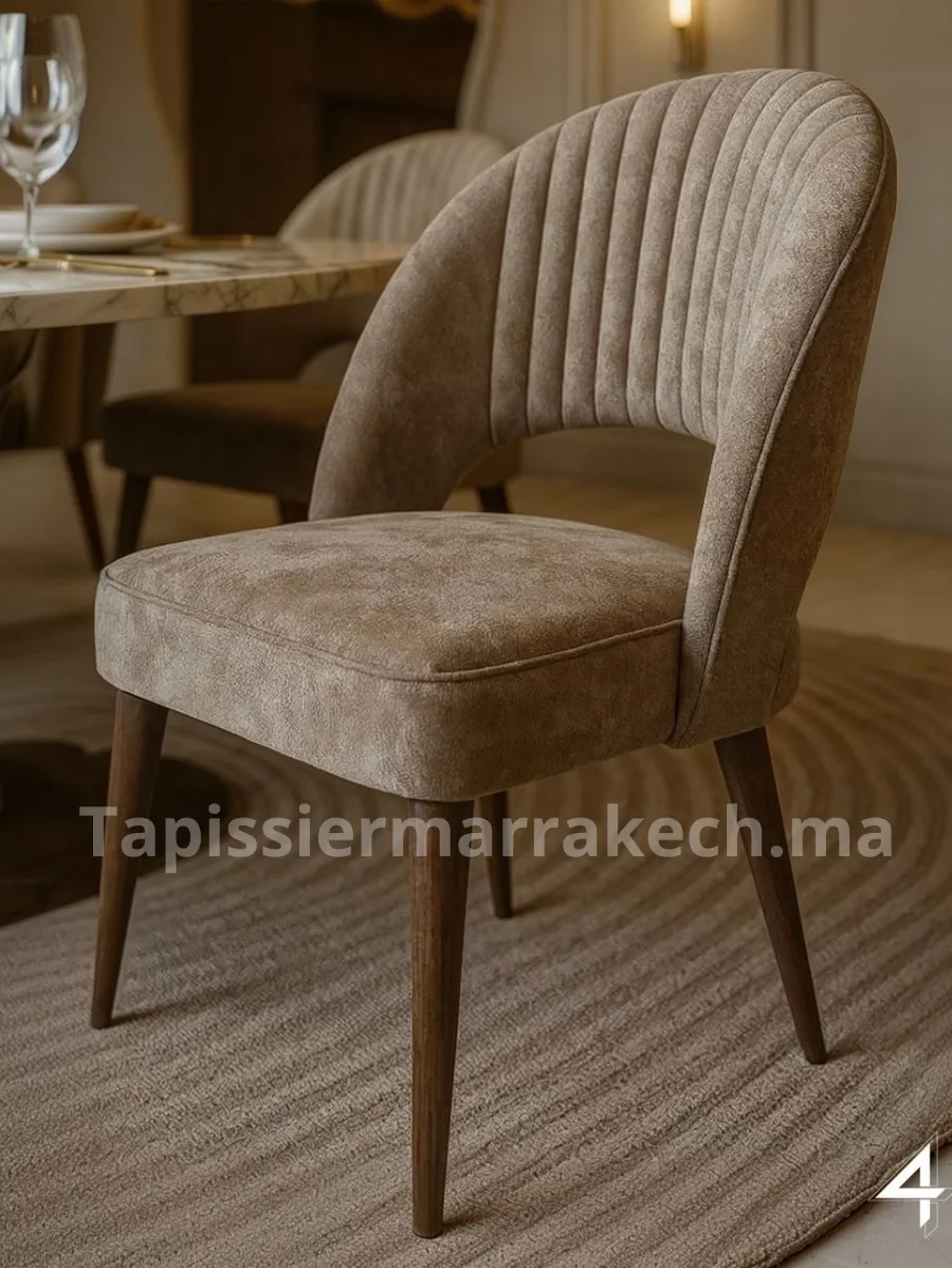 Chaises modernes tapissées sur mesure pour restaurants, cafés et hôtels à Marrakech